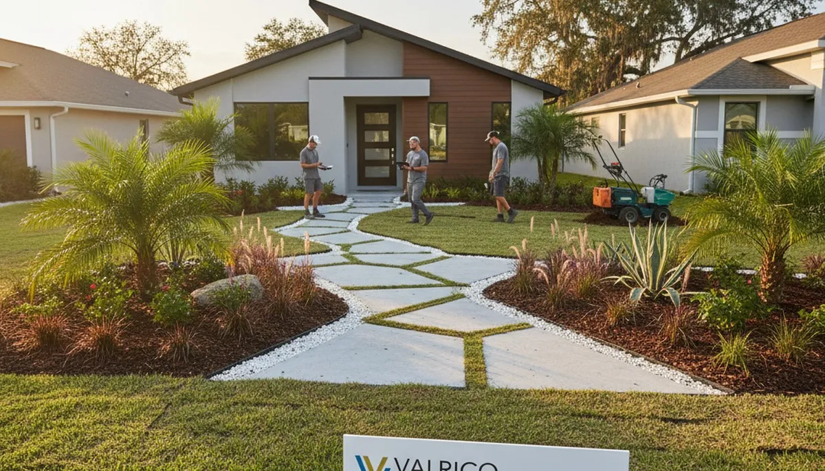 Landscaping service in Tampa, FL enhancing a residential outdoor space